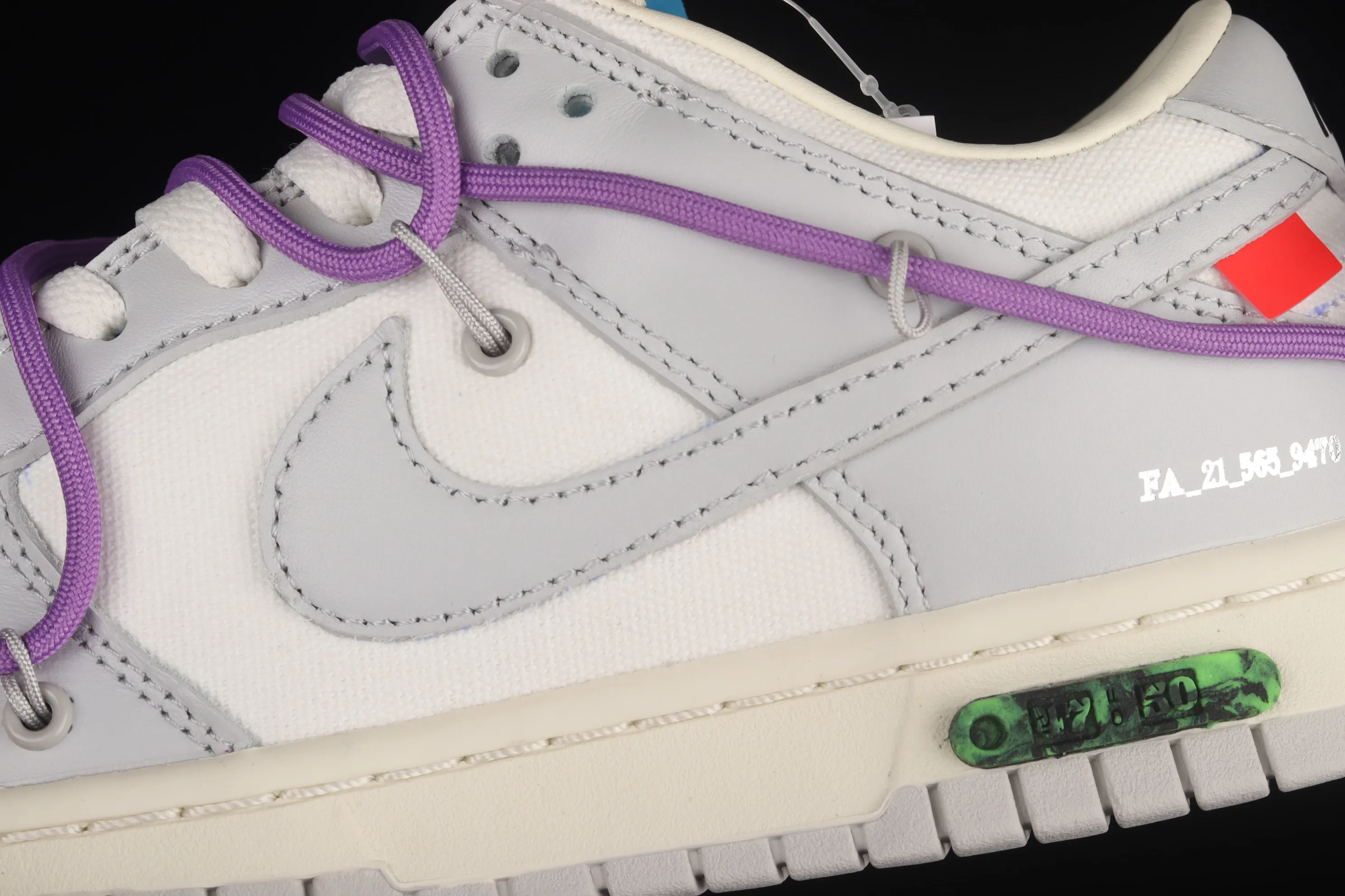 All Categories Nk SB Dunk Series Nk SB Dunk Low Low-top sneakers Pure original version OF x Nk Dunk Low OW Gray SB smashed backboard fashion casual sneakers DM1602-125